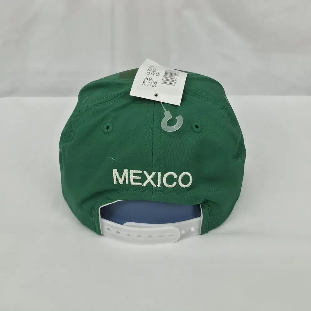Gen2 Sports Mexico Youth Hat Snapback Green White Mexican Flag Embroidered